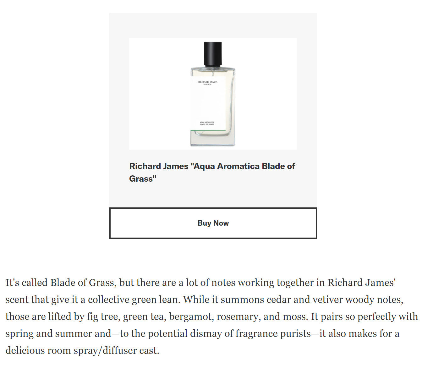 Blade of Grass seen on GQ